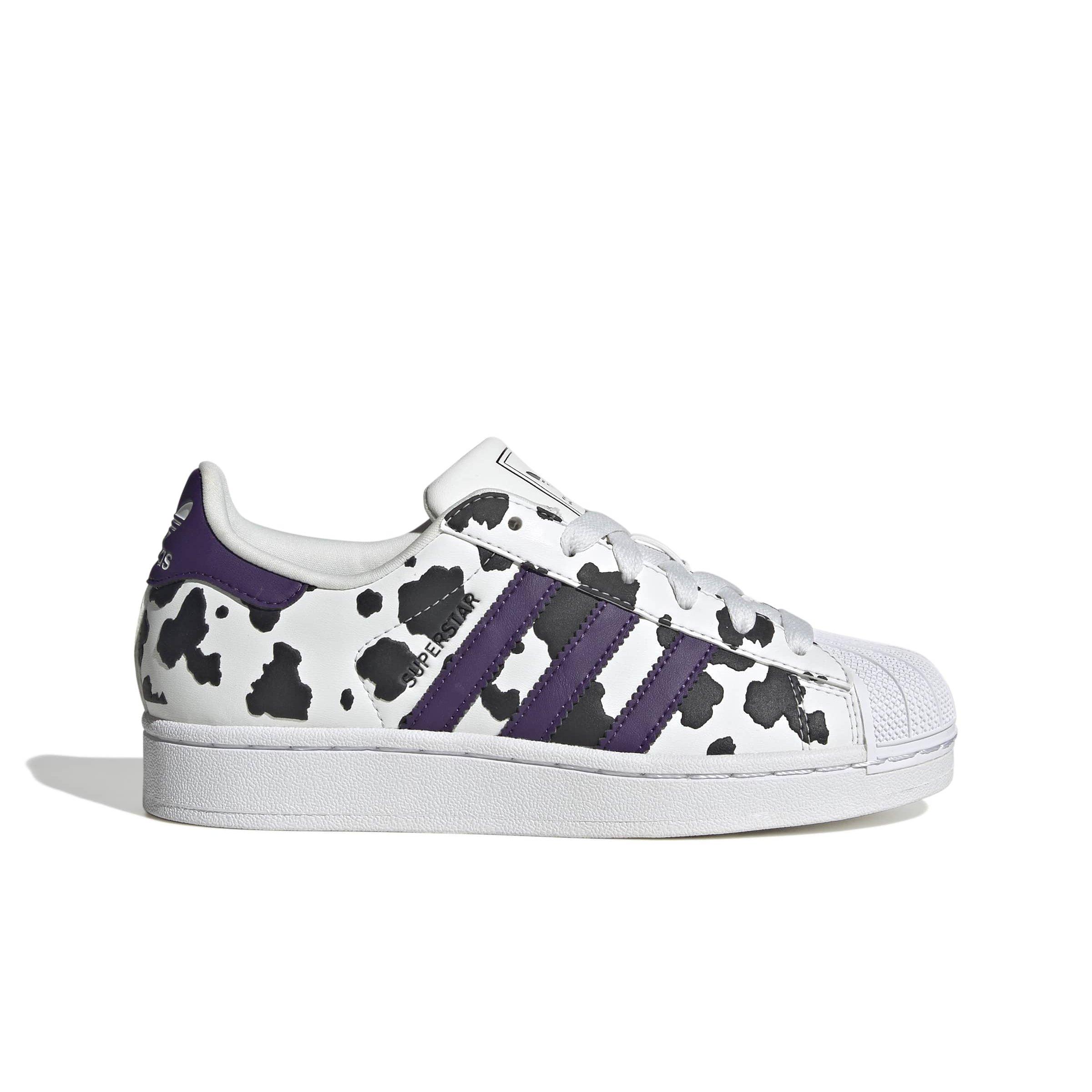 adidas Originals Superstar II "Crystal White/Violet/Ftwr White" Grade School Girls' Shoe - WHITE/VIOLET/WHITE